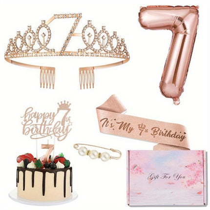 Rose Golden Birthday Party Kit for Girls