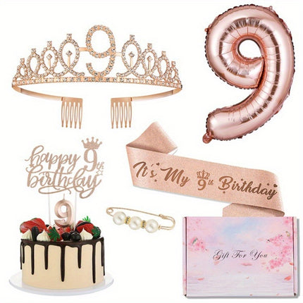 Rose Golden Birthday Party Kit for Girls