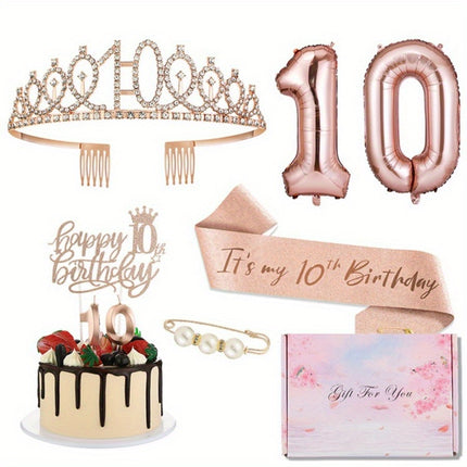 Rose Golden Birthday Party Kit for Girls