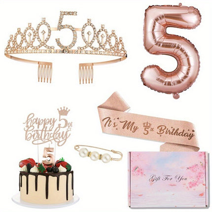 Rose Golden Birthday Party Kit for Girls
