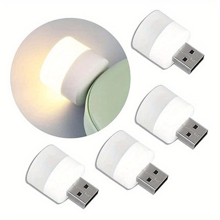 10pcs Mini USB LED Night Lights - Warm White Reading Light