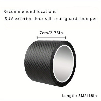 3D Carbon Fiber Sticker – Car Threshold Protection & Style