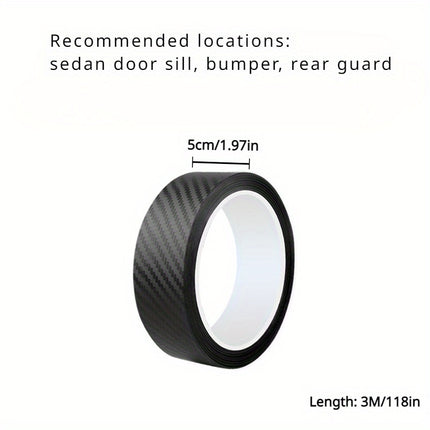 3D Carbon Fiber Sticker – Car Threshold Protection & Style