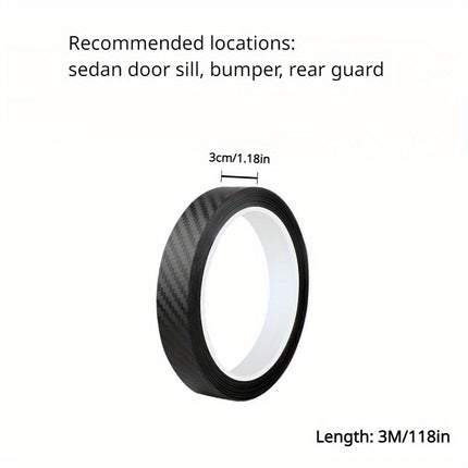 3D Carbon Fiber Sticker – Car Threshold Protection & Style