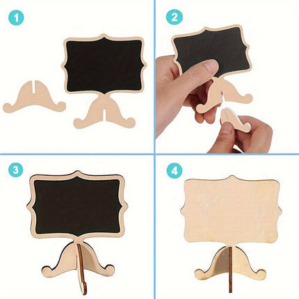 10pcs Elegant Mini Chalkboard Signs for Parties & Events