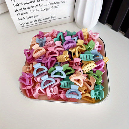 20pcs Matte Hollow Candy Colored Hair Clips