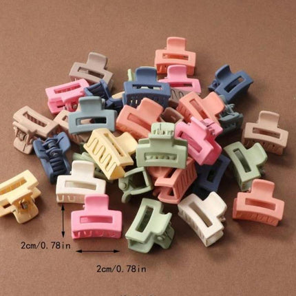 20pcs Matte Hollow Candy Colored Hair Clips