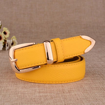 Elegant White Faux Leather Belt