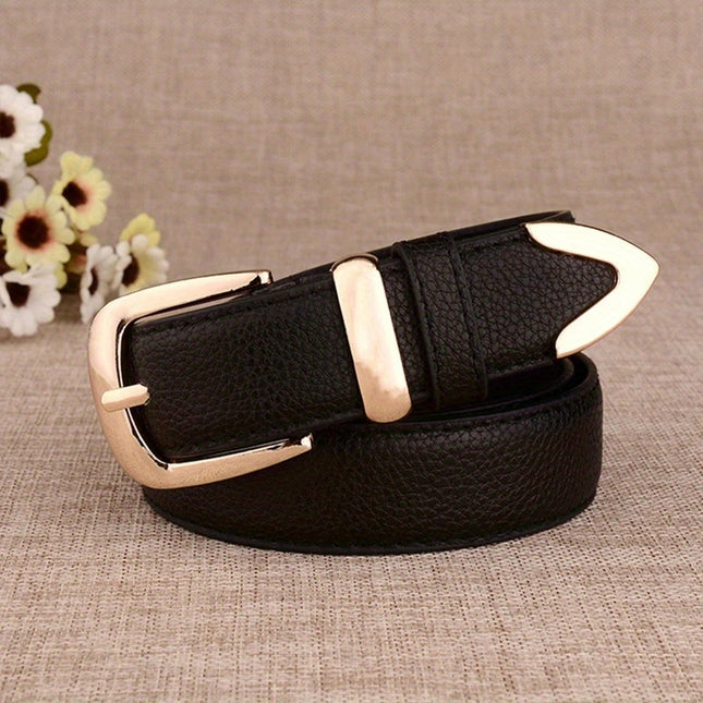 Elegant White Faux Leather Belt
