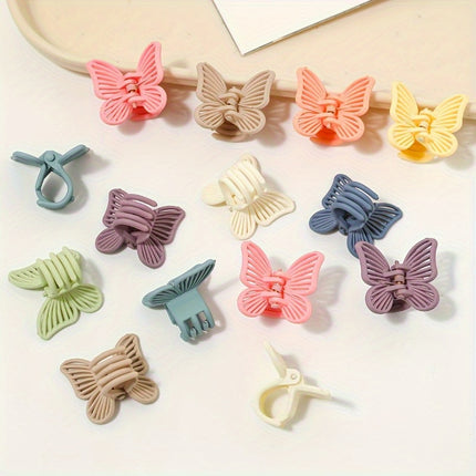 20pcs Boho Macaron Butterfly Hair Claw Clips – Non-Slip