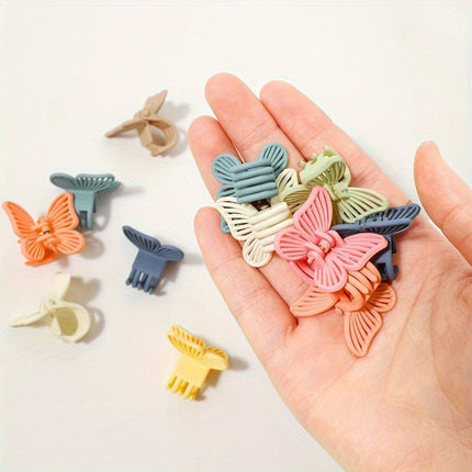 20pcs Boho Macaron Butterfly Hair Claw Clips – Non-Slip