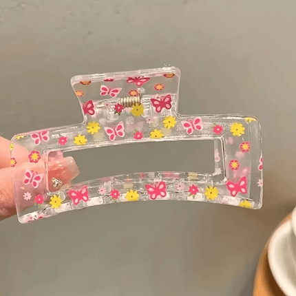 3pcs Colorful Printed Hair Claw Clips