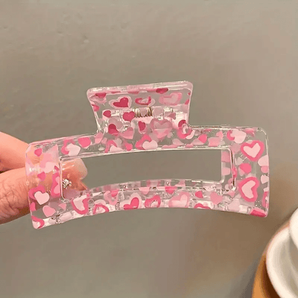 3pcs Colorful Printed Hair Claw Clips
