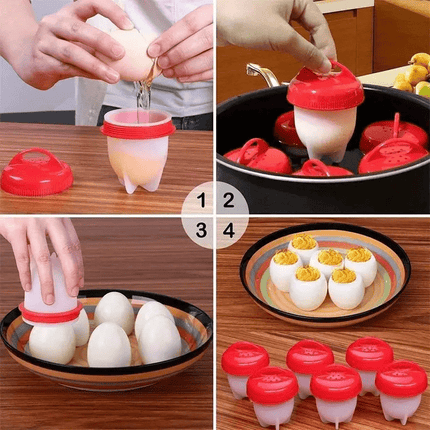 6pcs Silicone Egg Poachers
