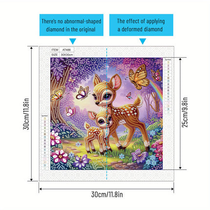 5D Fawn & Butterfly Diamond Painting Kit