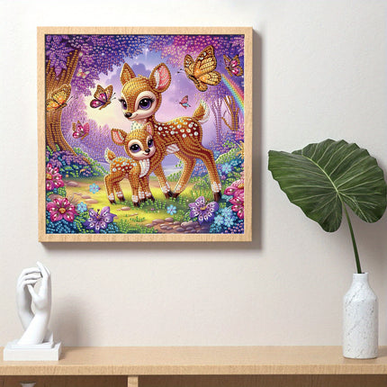 5D Fawn & Butterfly Diamond Painting Kit
