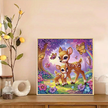 5D Fawn & Butterfly Diamond Painting Kit