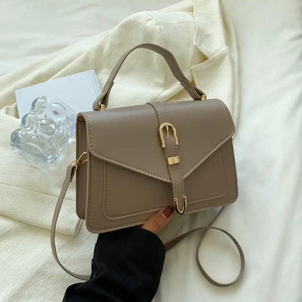 Elegant Solid PU Leather Crossbody Bag – Timeless Minimalism - Monti Bargains