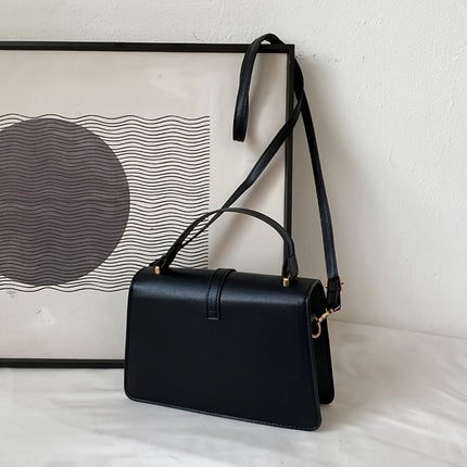 Elegant Solid PU Leather Crossbody Bag – Timeless Minimalism - Monti Bargains
