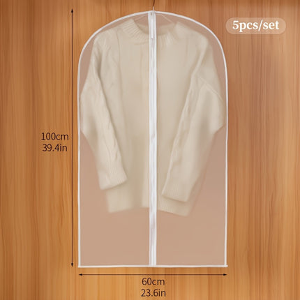 5pcs Transparent Garment Bags