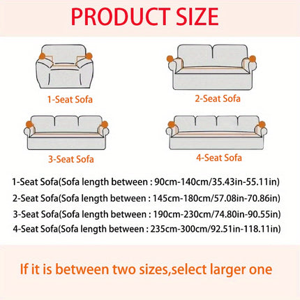 Elegant Leaf Pattern Stretch Sofa Cover