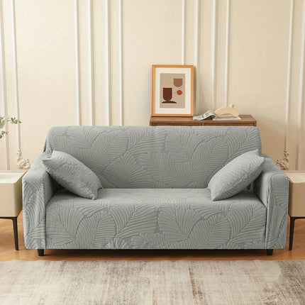 Elegant Leaf Pattern Stretch Sofa Cover