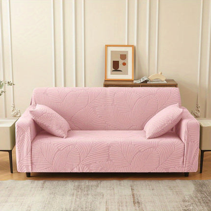 Elegant Leaf Pattern Stretch Sofa Cover