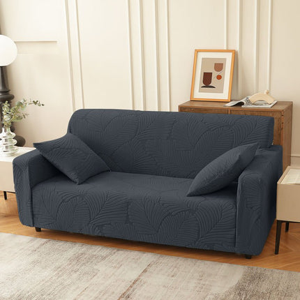 Elegant Leaf Pattern Stretch Sofa Cover