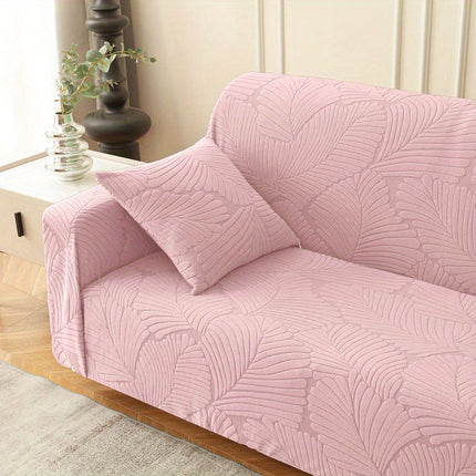 Elegant Leaf Pattern Stretch Sofa Cover