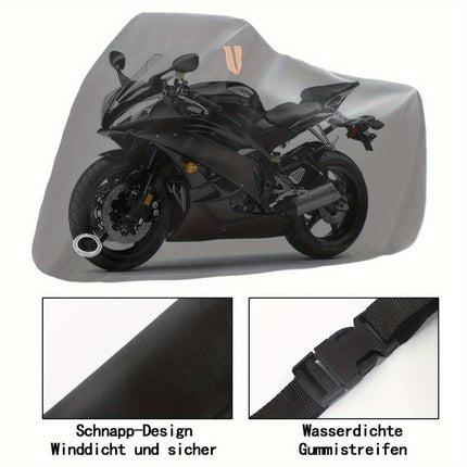 All-Season Waterproof Motorcycle Cover with Reflective Safety Straps