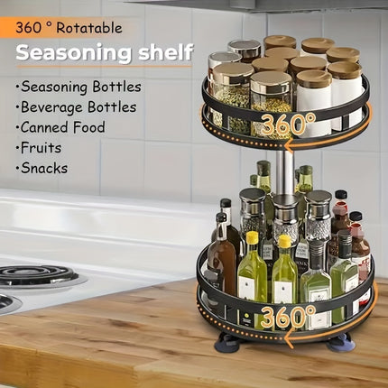Sleek Rotating Organizer - Adjustable Height for Any Space