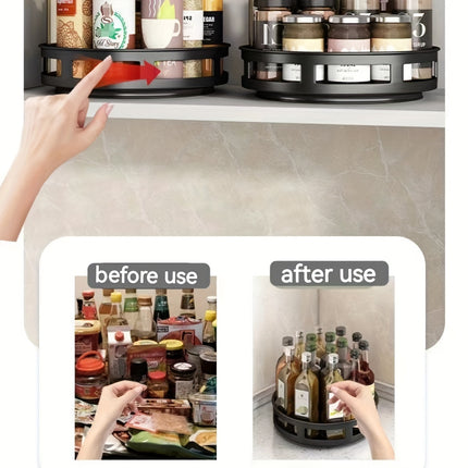 Sleek Rotating Organizer - Adjustable Height for Any Space