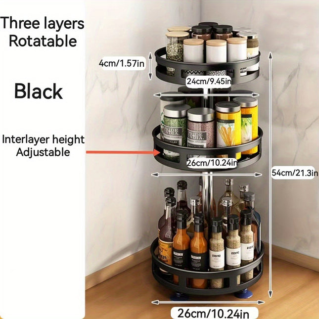 Sleek Rotating Organizer - Adjustable Height for Any Space