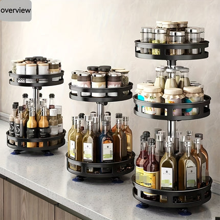 Sleek Rotating Organizer - Adjustable Height for Any Space