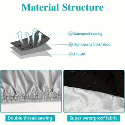 Heavy-Duty Motorcycle Cover with Anti-Theft Lock & Storage