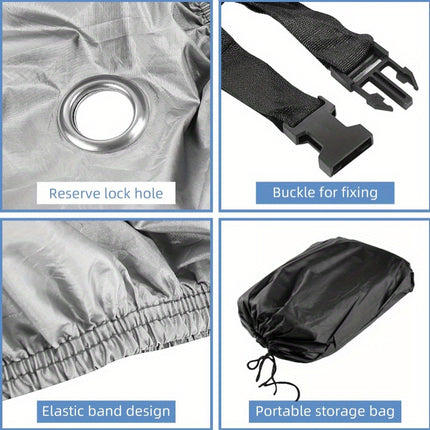 Heavy-Duty Motorcycle Cover with Anti-Theft Lock & Storage