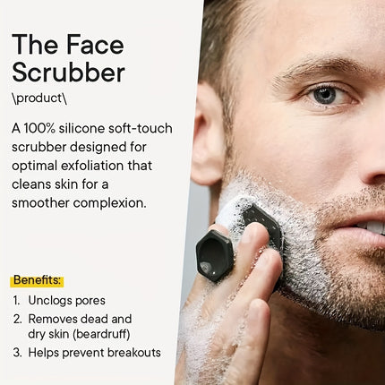 Men's Silicone Deep Cleansing Face Scrubber - Monti Bargains