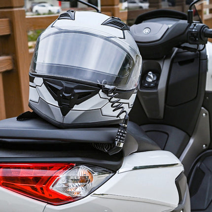 Heavy-Duty Anti-Theft Helmet Lock – Telescopic Cable & Combo