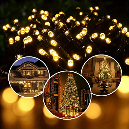 Solar LED String Lights - 8 Modes for Garden & Tree Decor