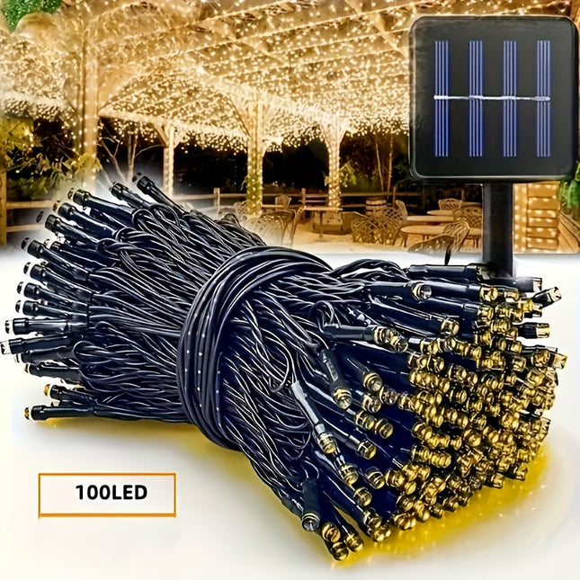 Solar LED String Lights - 8 Modes for Garden & Tree Decor