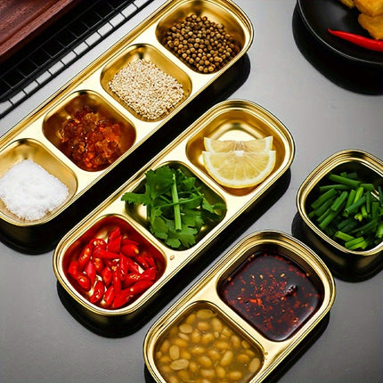 Versatile Stainless Steel Serving Plate