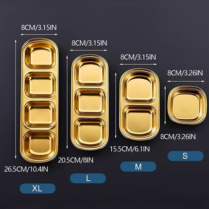 Versatile Stainless Steel Serving Plate