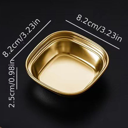 Versatile Stainless Steel Serving Plate