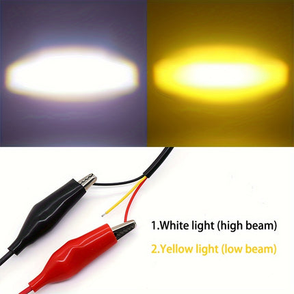 LED Motorcycle Auxiliary Lights – Dual Color, Easy Install