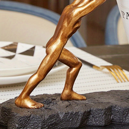 Elegant European-Inspired Resin Wine Rack – Creative Character Design