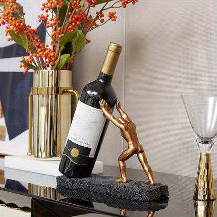 Elegant European-Inspired Resin Wine Rack – Creative Character Design