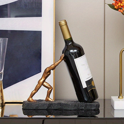 Elegant European-Inspired Resin Wine Rack – Creative Character Design
