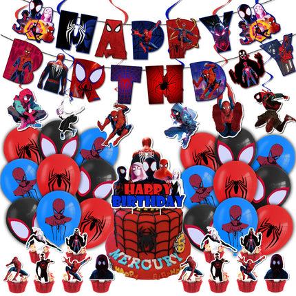 38pcs Spider-Man Party Decor Set
