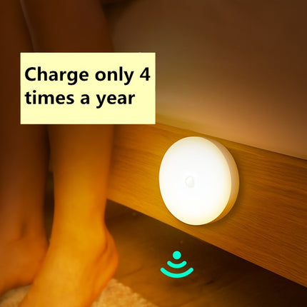 Smart Motion-Activated LED Night Light – USB Rechargeable