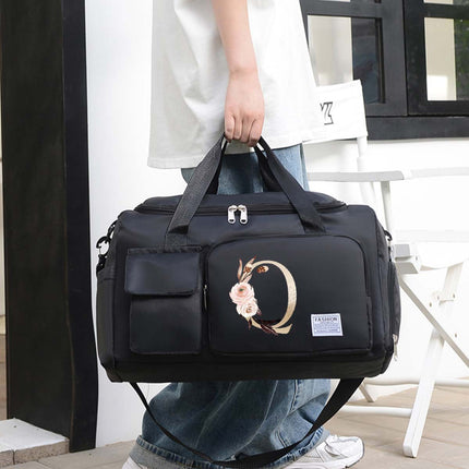 Multifunctional Black Travel Duffel Bag